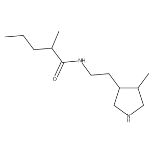 rac-2-methyl-N-{2-[(3R,4R)-4-methylpyrrolidin-3-yl]ethyl}pentanamide结构式