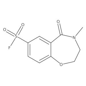 4-Methyl-5-oxo-2,3,4,5-tetrahydro-1,4-benzoxazepine-7-sulfonyl fluoride结构式