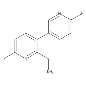 [3-(6-Fluoropyridin-3-yl)-6-methylpyridin-2-yl]methanamine结构式