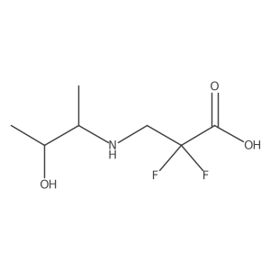 2,2-Difluoro-3-[(3-hydroxybutan-2-yl)amino]propanoic acid结构式