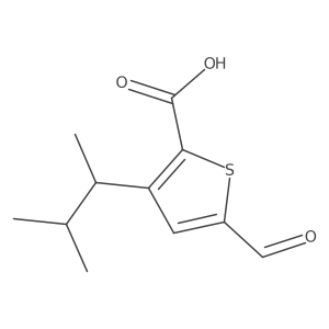 5-Formyl-3-(3-methylbutan-2-yl)thiophene-2-carboxylic acid结构式
