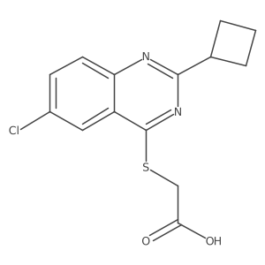 2-[(6-Chloro-2-cyclobutylquinazolin-4-yl)sulfanyl]acetic acid结构式