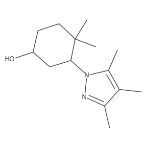4,4-dimethyl-3-(trimethyl-1H-pyrazol-1-yl)cyclohexan-1-ol Structure