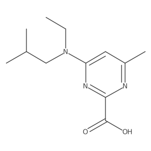 4-[Ethyl(2-methylpropyl)amino]-6-methylpyrimidine-2-carboxylic acid结构式