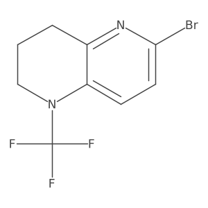 6-Bromo-1-(trifluoromethyl)-1,2,3,4-tetrahydro-1,5-naphthyridine结构式