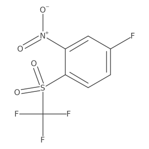 4-Fluoro-2-nitro-1-(trifluoromethylsulfonyl)benzene Structure