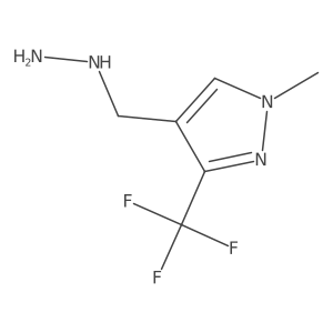 4-(hydrazinylmethyl)-1-methyl-3-(trifluoromethyl)-1H-pyrazole结构式
