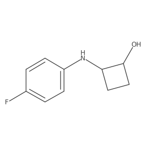 trans-2-[(4-Fluorophenyl)amino]cyclobutan-1-ol Structure