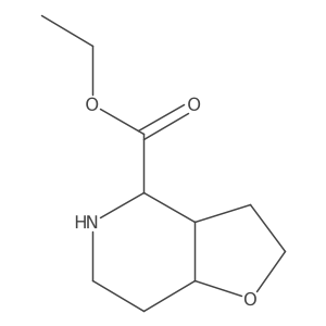 rac-ethyl (3aR,7aS)-octahydrofuro[3,2-c]pyridine-4-carboxylate结构式
