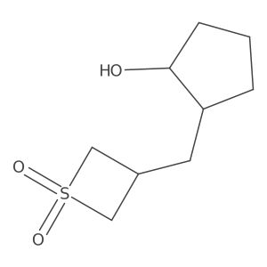 3-[(2-Hydroxycyclopentyl)methyl]-1lambda6-thietane-1,1-dione Structure