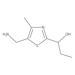 1-[5-(Aminomethyl)-4-methyl-1,3-thiazol-2-yl]propan-1-ol结构式