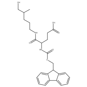 4-({[(9H-fluoren-9-yl)methoxy]carbonyl}amino)-4-[(5-hydroxy-4-methylpentyl)carbamoyl]butanoic acid结构式