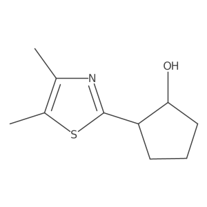 2-(Dimethyl-1,3-thiazol-2-yl)cyclopentan-1-ol结构式