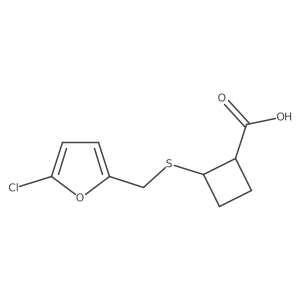 2-{[(5-Chlorofuran-2-yl)methyl]sulfanyl}cyclobutane-1-carboxylic acid Structure