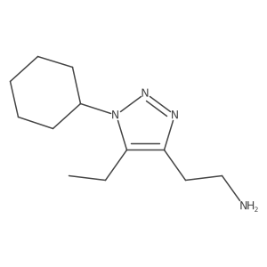 2-(1-cyclohexyl-5-ethyl-1H-1,2,3-triazol-4-yl)ethan-1-amine结构式