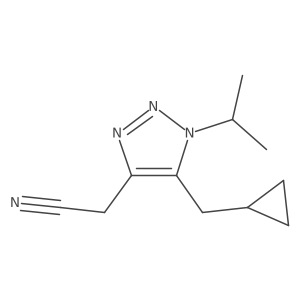 2-[5-(cyclopropylmethyl)-1-(propan-2-yl)-1H-1,2,3-triazol-4-yl]acetonitrile Structure