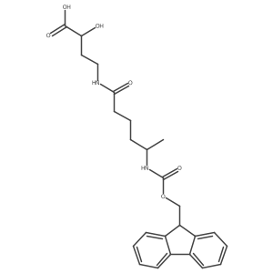 4-[5-({[(9H-fluoren-9-yl)methoxy]carbonyl}amino)hexanamido]-2-hydroxybutanoic acid结构式
