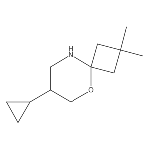 7-Cyclopropyl-2,2-dimethyl-5-oxa-9-azaspiro[3.5]nonane结构式