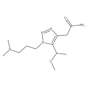 2-{1-[3-(dimethylamino)propyl]-5-(1-methoxyethyl)-1H-1,2,3-triazol-4-yl}acetamide结构式