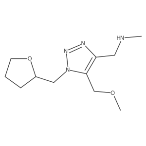 {[5-(methoxymethyl)-1-(oxolan-2-ylmethyl)-1H-1,2,3-triazol-4-yl]methyl}(methyl)amine结构式