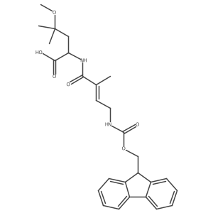 2-[4-({[(9H-fluoren-9-yl)methoxy]carbonyl}amino)-2-methylbut-2-enamido]-4-methoxy-4-methylpentanoic acid结构式