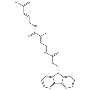 4-[4-({[(9H-fluoren-9-yl)methoxy]carbonyl}amino)-2-methylbut-2-enamido]but-2-enoic acid结构式