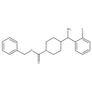 Benzyl 4-[amino(2-fluorophenyl)methyl]piperidine-1-carboxylate结构式