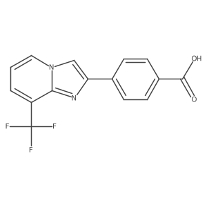 4-[8-(Trifluoromethyl)imidazo[1,2-a]pyridin-2-yl]benzoic acid Structure