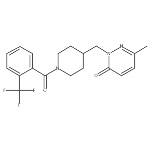 6-Methyl-2-({1-[2-(trifluoromethyl)benzoyl]piperidin-4-yl}methyl)-2,3-dihydropyridazin-3-one结构式