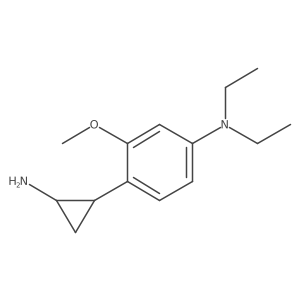 rac-4-[(1R,2S)-2-aminocyclopropyl]-N,N-diethyl-3-methoxyaniline结构式