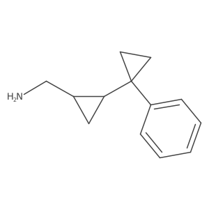 rac-[(1R,2R)-2-(1-phenylcyclopropyl)cyclopropyl]methanamine Structure