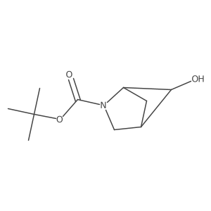 tert-butyl (1S,4S)-5-hydroxy-2-azabicyclo[2.1.1]hexane-2-carboxylate结构式