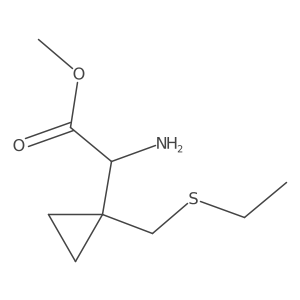 Methyl 2-amino-2-{1-[(ethylsulfanyl)methyl]cyclopropyl}acetate结构式