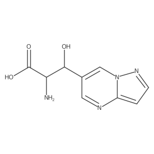 2-Amino-3-hydroxy-3-{pyrazolo[1,5-a]pyrimidin-6-yl}propanoic acid结构式
