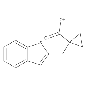 1-[(1-Benzothiophen-2-yl)methyl]cyclopropane-1-carboxylic acid结构式