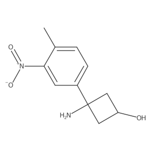 3-Amino-3-(4-methyl-3-nitrophenyl)cyclobutan-1-ol Structure