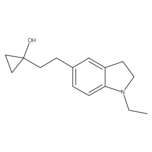 1-[2-(1-ethyl-2,3-dihydro-1H-indol-5-yl)ethyl]cyclopropan-1-ol结构式