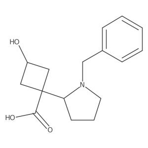 1-(1-Benzylpyrrolidin-2-yl)-3-hydroxycyclobutane-1-carboxylic acid Structure