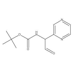 tert-butyl N-[2-oxo-1-(pyrazin-2-yl)ethyl]carbamate Structure