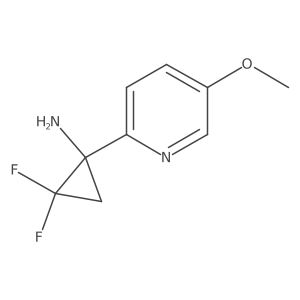 2,2-Difluoro-1-(5-methoxypyridin-2-yl)cyclopropan-1-amine结构式