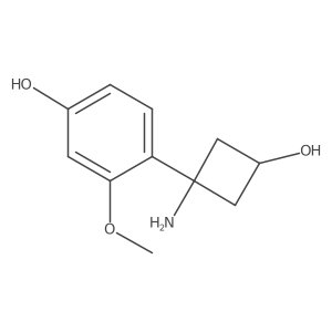 4-(1-Amino-3-hydroxycyclobutyl)-3-methoxyphenol结构式