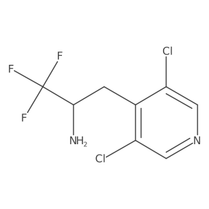 3-(3,5-Dichloropyridin-4-yl)-1,1,1-trifluoropropan-2-amine结构式
