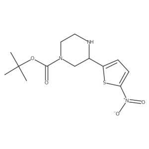 Tert-butyl 3-(5-nitrothiophen-2-yl)piperazine-1-carboxylate结构式