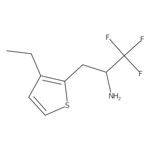 3-(3-Ethylthiophen-2-yl)-1,1,1-trifluoropropan-2-amine结构式