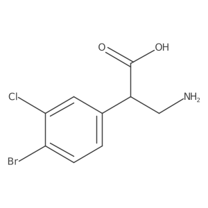 3-Amino-2-(4-bromo-3-chlorophenyl)propanoic acid Structure