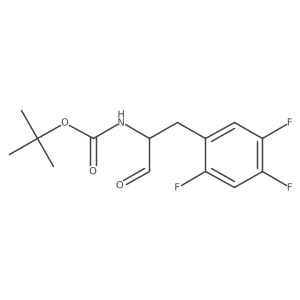tert-butyl N-[1-oxo-3-(2,4,5-trifluorophenyl)propan-2-yl]carbamate结构式