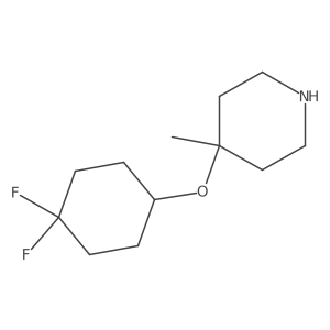 4-[(4,4-Difluorocyclohexyl)oxy]-4-methylpiperidine结构式
