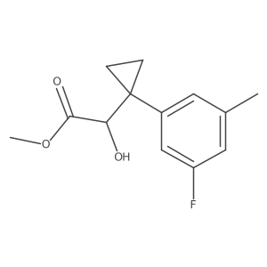 Methyl 2-[1-(3-fluoro-5-methylphenyl)cyclopropyl]-2-hydroxyacetate结构式