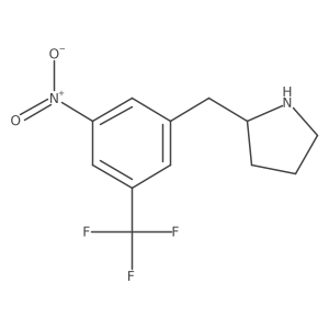 2-{[3-Nitro-5-(trifluoromethyl)phenyl]methyl}pyrrolidine结构式