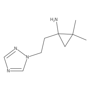 2,2-dimethyl-1-[2-(1H-1,2,4-triazol-1-yl)ethyl]cyclopropan-1-amine Structure